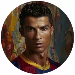 Kajálható Cristiano Ronaldo evőpapír Barcelonában 19,5 cm