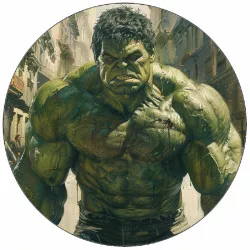 Ételpapír Hulk az utca kövezetén, 19,5 cm