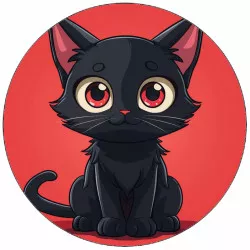 Élelmezési papír fekete cica 19,5 cm