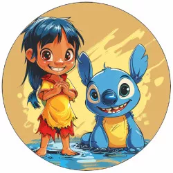 Kajálható Lilo és Stitch papír a tócsában 19,5 cm