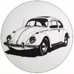 Kajálható papír Volkswagen Beetle fehér 19,5 cm