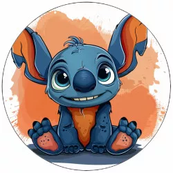 Kajakpapír Stitch fehér hátterű 19,5 cm