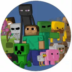 Elhető Minecraft figura papír 19,5 cm