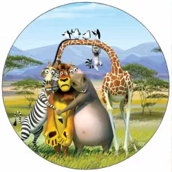 Ehető papír Madagaszkár állatok Afrikában 19,5 cm