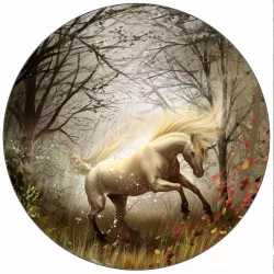 Élő papír unikorniszaga az erdőben 19,5 cm