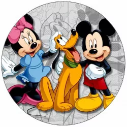 Élelmiszerpapír Mickey, Minnie és Pluto 19,5 cm