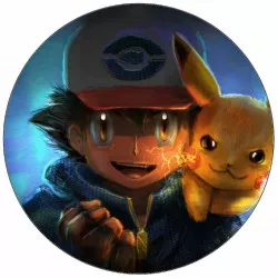 Elhető papír Pikachu és Ash 19,5 cm