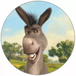 Fogyasztható papír Shrek öszekszárú 19,5 cm