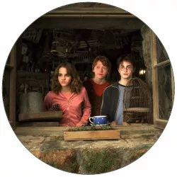 Ehető papír Harry Potter, Hermiona és Ron az ablakban 19,5 cm