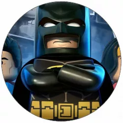 Látható Lego Batman, Superman és Wonder Woman 19,5 cm papír ehető Lego papír