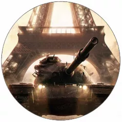 Ehető papír World of Tank és az Eiffel-torony 19,5 cm