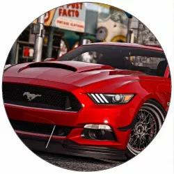 Étterem papír GTA Ford Mustang piros 19,5 cm