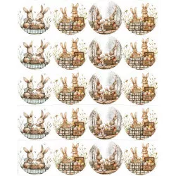 Ehető muffinformák kivágáshoz Húsvét mix 5 cm