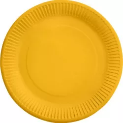 Papír tányér 23 cm 8 darab Szikrázó sárga