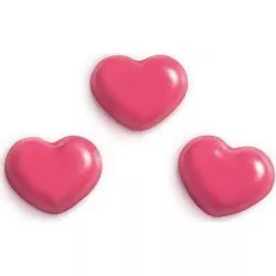 Csokoládás dekoráció Szív rózsaszín (20 darab)