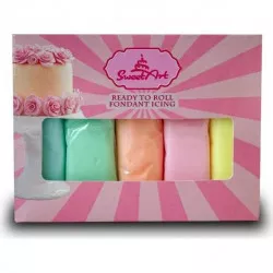 SweetArt vaníliás roulettes és modellező massza pasztell mix (5x100 g)