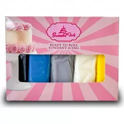 SweetArt bevonat- és modellező massza vaníliás Winter mix (5x100 g)