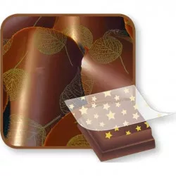 Bombasei átvitel fóliája Zöld levelek 36,5 x 25 cm