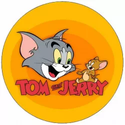 Ehető papír Tom és Jerry logóval 19,5 cm