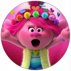 Fogyasztható papír Trolls Poppy 19,5 cm