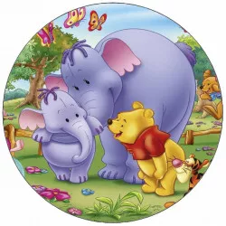 Ehető papír Micimackó és a 19,5 cm elefántcaci