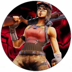 Fogyasztható papír Fortnite harcosnő 19,5 cm