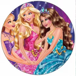 Kajálható Barbie baba evőpapír koronával 19,5 cm