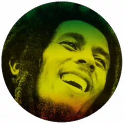 Élhető papír Bob Marley mosolyogva 19,5 cm