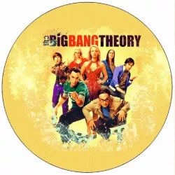 Sült papír The Big Bang Theory - A Nagy Bumm elmélete, sárga háttérrel, 19,5 cm