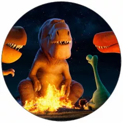 Kajálható papír Jóindulatú dinoszaurusz a tábortűznél 19,5 cm
