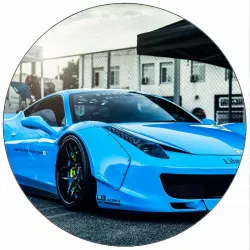 Élelmiszerpapír Ferrari 458 kék 19,5 cm