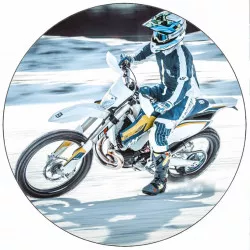 Ehető papír Motokrossz a hóban 19,5 cm