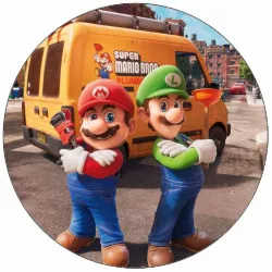 Fogyasztható papír Super Mario és Luigi 19,5 cm