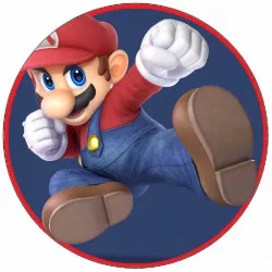 Fogyasztható papír Super Mario póza 19,5 cm