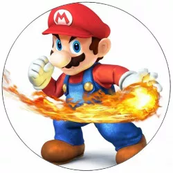 Kajálható papír Super Mario és tűzgolyó 19,5 cm