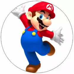 Elhető papír Super Mario, vidám, 19,5 cm