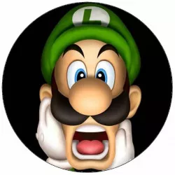 Ehető papír Super Mario Luigi fekete háttérrel 19,5 cm