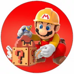 Élelmezési papír Super Mario és házikó 19,5 cm
