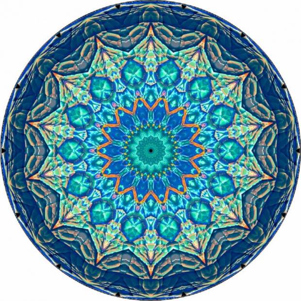 Ehető papír kék mandala 19,5 cm