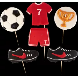 cukorfajta futballtűző a tortára vörös