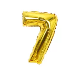 Lufisztecskó fólia lufika 7. arany színű 102 cm