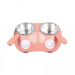 Rózsaszín csokoládamelegítő készlet tepsikkel és tartozékokkal