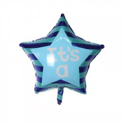 Fóliás lufi csillag kék 56 cm