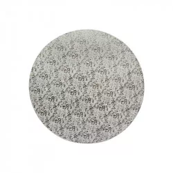 Ezüst szilárd talp 30 cm kerek, vastagság 1,2 cm