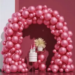 Balónos girlandák - rózsaszín-vörös kapu 70 darab