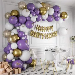 Lufi girlanda fehér-lila 131 db