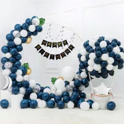 Felfújtható, kék-fehér girland 43 darab