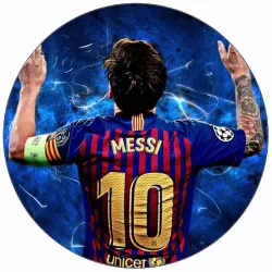 Kajálható Lionel messi focilapja FC Barcelonában mezben 19,5 cm