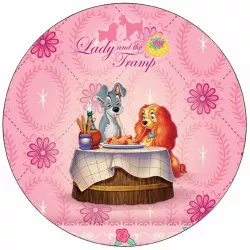 Ételpapír Lady and the Tramp az asztalnál 19,5 cm