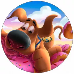 Szemes papiros Scooby és fánk 19,5 cm